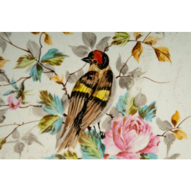 Vintage Brown Flower Table For Sale - Image 10 of 14