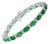 20 Carat Natural Zambian Emerald & 1.2ct Diamond Tennis Bracelet 14 Karat Gold For Sale