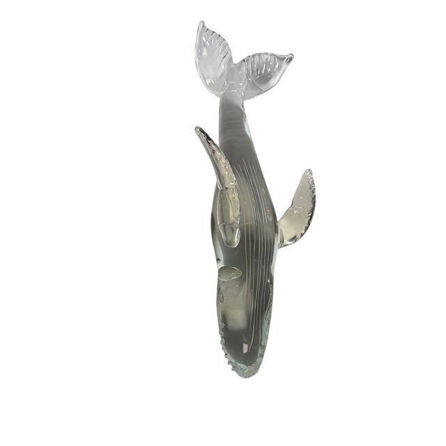 Large Vintage Crystal Whale Sculpture For Sale - Image 15 of 15