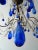 Glass Italian Mouth Blown Cobalt Blue Murano Drops Crystal Swags Chandelier, C 1920 For Sale - Image 7 of 11