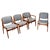 Burnt Umber Arne Vodder Set of 4 (1 Arm + 3 Side) Pivot Back Dining Chairs For Sale - Image 8 of 9