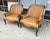 Traditional Late 20th Century Pair of Upholstered Bergère Chairs With Leather Seats Attributed to Parker Southern For Sale - Image 3 of 13