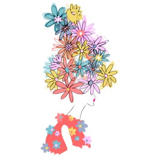 Pastel Fleur Chapeau Print by Annie Naranian For Sale