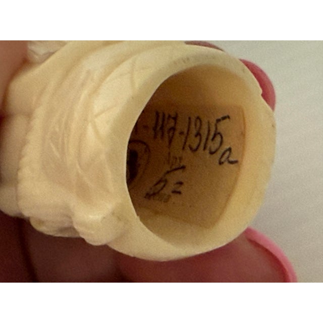 Vintage Hand-Carved Polish Miniature Male Head Bust Artesian Figurine Numbered For Sale - Image 12 of 12