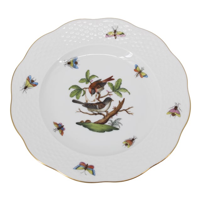 Herend Rothchild Bird Salad Dessert Plate 7.5" Never Used For Sale