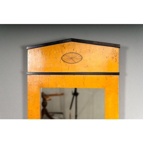 Wood Biedermeier Style Wall Mirror For Sale - Image 7 of 12