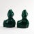 Emerald Green Ceramic Goddess Bust Figures - Pair For Sale - Image 9 of 12