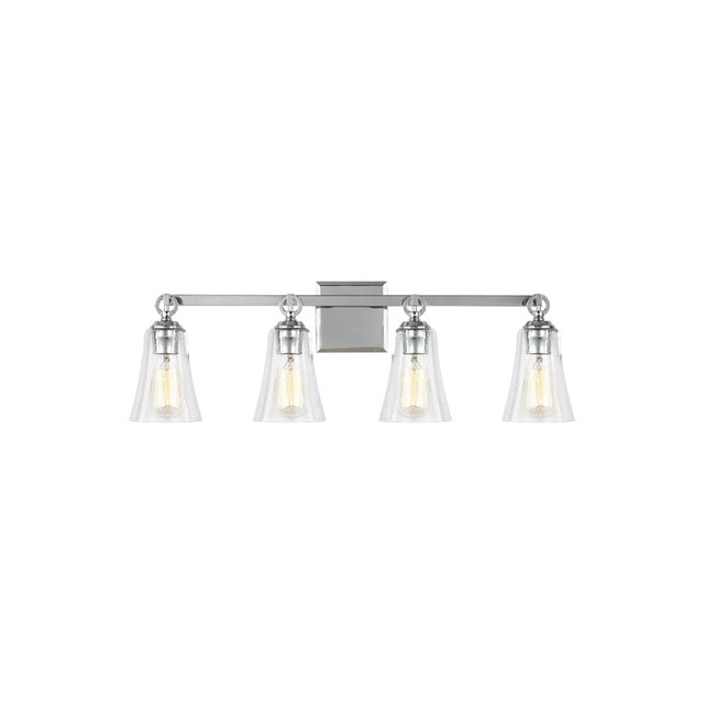Sean Lavin by Visual Comfort Studio Monterro 4-Light Vanity, Chrome For Sale In Greenville, SC - Image 6 of 8