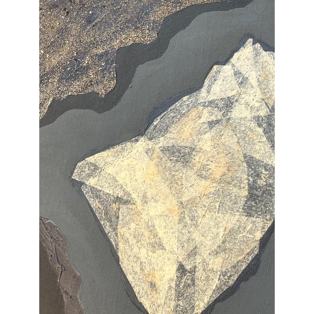 Vintage Geometric Abstract Oil Painting For Sale - Image 11 of 18