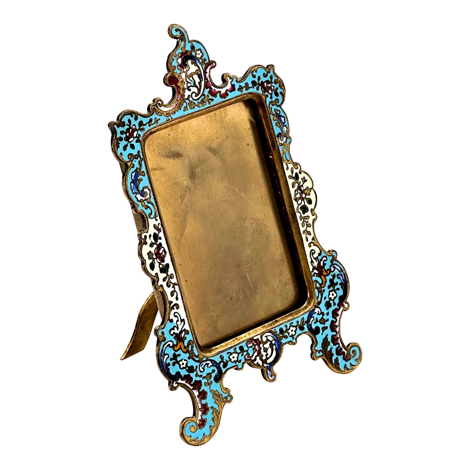 Beautiful Antique French Rococo Champleve ( Enamel ) Bronze Free ...