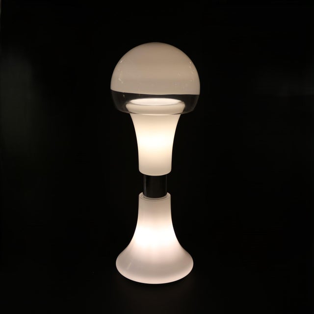 A modernist art glass floor lamp attributed to Carlo Nason. The art glass pieces are illumined on the top and bottom...