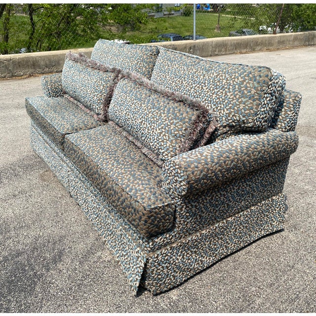 Walter E. Smithe Blue Velvet Sofa Chairish