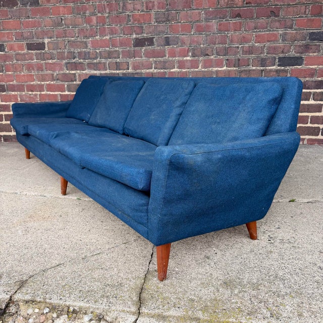 Folke Ohlsson for Dux Sofa 4 Seater 96” Danish Midcentury Modern For Sale - Image 10 of 11