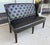 Arhaus Arhaus Black Tufted Leather Settee For Sale - Image 4 of 12