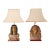 Italian Table Lamps Capodimonte Porcelain King Tut and Cleopatra Gold Lamps - A Pair For Sale