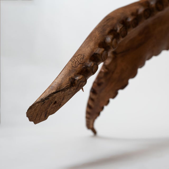 1990s Monumental Hand-Carved Balinese Suar Wood Octopus Sculpture For Sale - Image 9 of 17