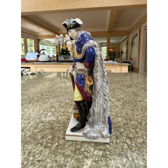 1900 - 1909 A Carl Tielsch German Porcelain Figure of a Military Man For Sale - Image 5 of 6