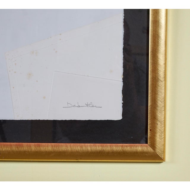 Abstract Abstract Etching With Aquatint by French Artist Jacqueline Debutler Signed 26/120 For Sale - Image 3 of 9