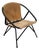 Mid Century Danish Modern Side Chair Round Ole Attributed to Erik Jorgensen Tan Suede Black For Sale