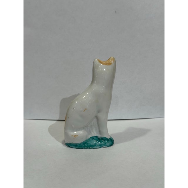 Staffordshire Mid 19th Century Vintage Staffordshire Cat Figurine For Sale - Image 4 of 4