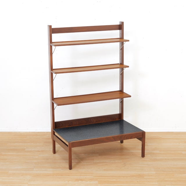 Wood Mid Century Bookcase Room Divider by Guy Rogers For Sale - Image 7 of 10