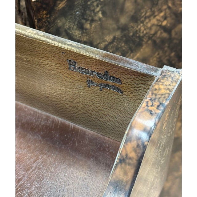 Vintage Henredon Faux Tortoise Shell Finish Server Cabinet For Sale - Image 12 of 12