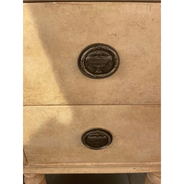 French Country Michael Taylor French Country Style Two-Drawer Painted Bedside Chests - a Pair For Sale - Image 3 of 6