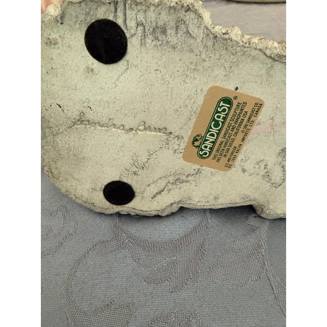 This is a vintage 1981 Sandicast gray Schnauzer dog figurine signed by artist Sandra Brue. This is a Sandicast sculpture,...