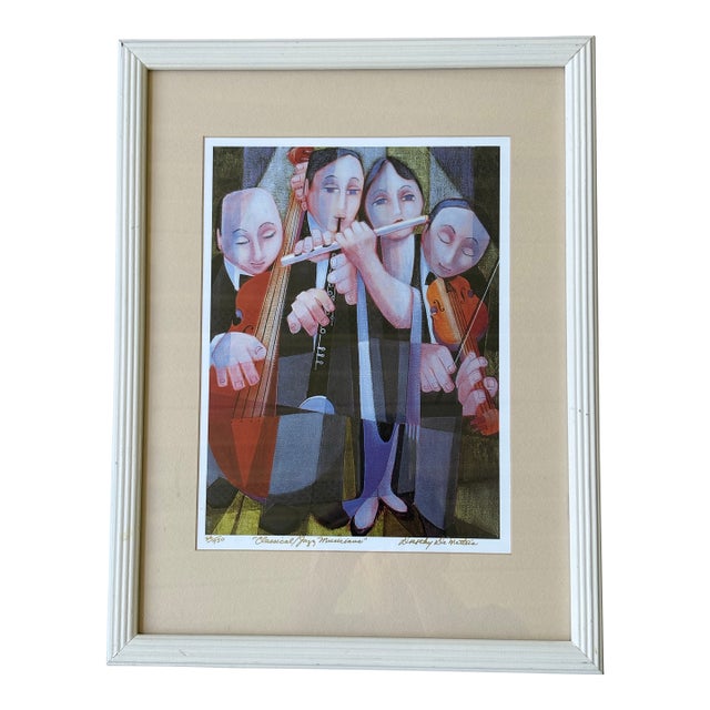 Vintage Signed & Numbered Dorothy De Matteis “Classical/Jazz Musicians” Framed Limited Edition Print For Sale