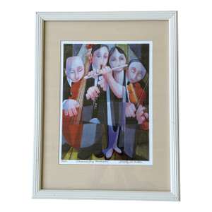 Vintage Signed & Numbered Dorothy De Matteis “Classical/Jazz Musicians” Framed Limited Edition Print