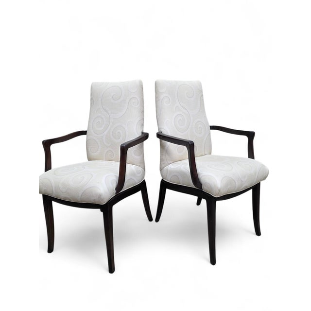 Mid 20th Century High Back Dining Chairs Attributed to Directional - 12 For Sale - Image 10 of 12