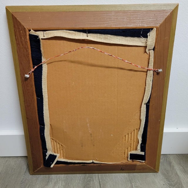 Vintage American Flag Needlepoint in Gilt Frame, Circa 1970s For Sale In Raleigh - Image 6 of 6