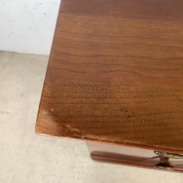 Vintage Solid Cherry End Server by Monitor Furniture Co. For Sale - Image 9 of 12