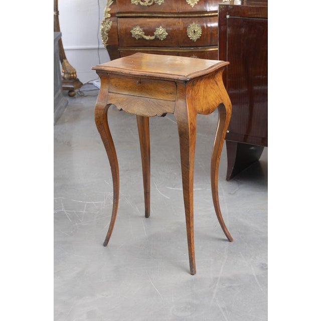 French Provincial Fruitwood Side Table For Sale - Image 4 of 8