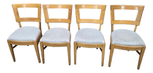 MCM Attributed Heywood-Wakefield Dining Chairs in Blonde Birch – Set of 4