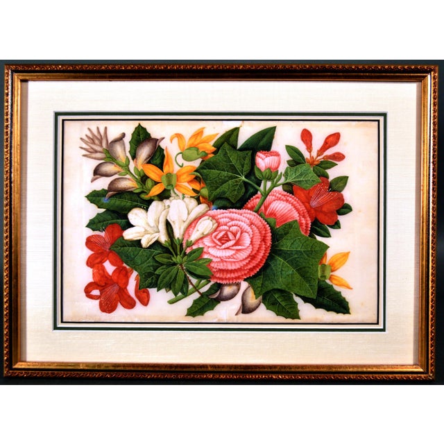 Sunqua China Trade Pith Paper Paintings, Set of Six Still Lifes of Fruit, Vegetables and Flowers For Sale In Philadelphia - Image 6 of 7