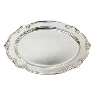 Vintage 1847 Rogers Bros "Remembrance" Oval Silver Plated Serving Platter Tray For Sale