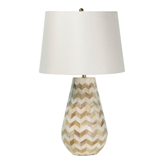 Regina Andrew Cassia Chevron Table Lamp in Natural For Sale