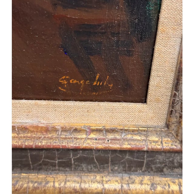 Modern George Luks Original Oil Painting, Signed For Sale - Image 3 of 12