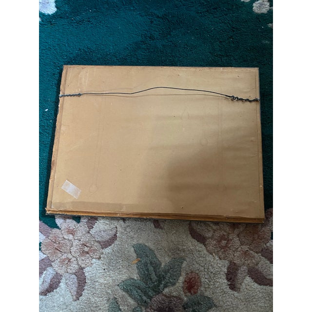 Framed 19th-Century Pastoral Landscape Etching of Sheep and a Shepherd. For Sale - Image 4 of 10