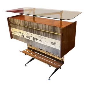 Luigi Scremin for La Permanente Mobili Cantu, Rosewood Bar, Mid-Century Italy