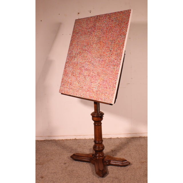 Antique Convertible Drawing Table in Walnut, 1800s For Sale - Image 11 of 13
