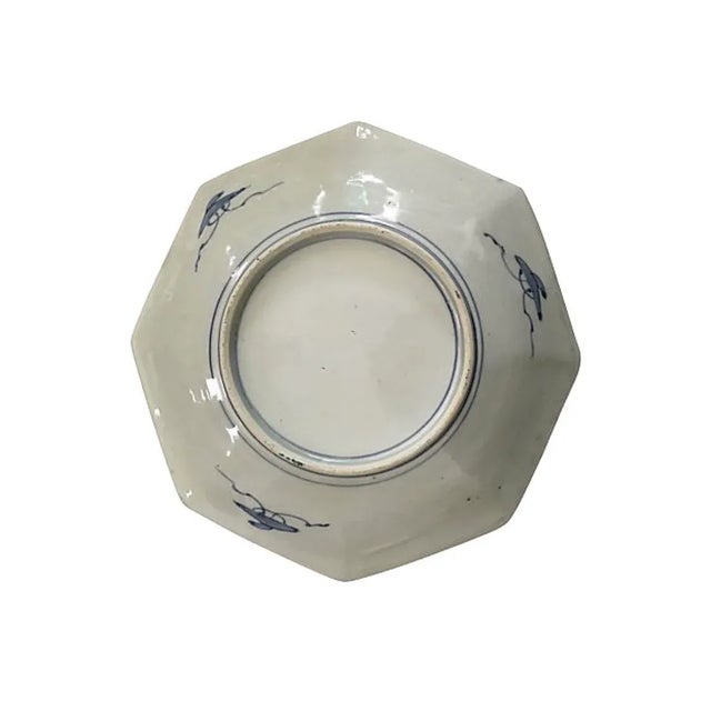 Japanese Imari octagonal porcelain charger. No maker's mark. Age wear.
