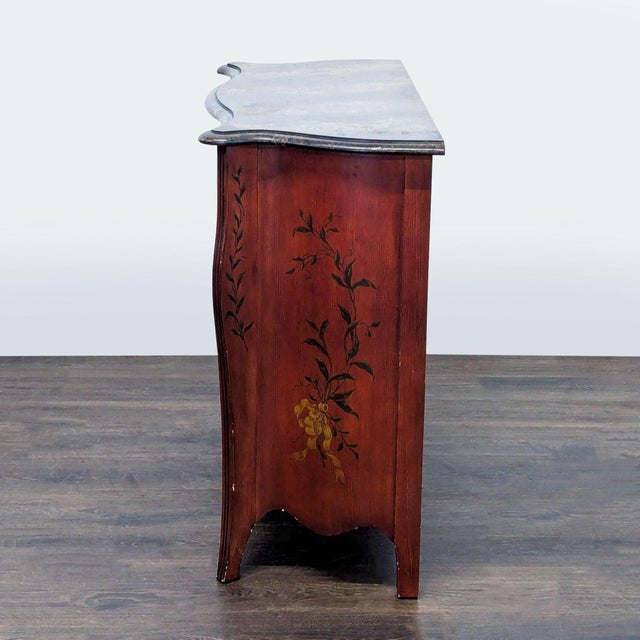 Drexel Heritage 1990s Drexel Heritage Hand-Painted 3-Drawer Vintage Dresser For Sale - Image 4 of 11