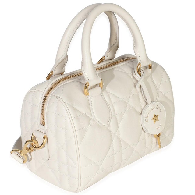 Contemporary Dusty Ivory Macrocannage Calfskin Dior Groove 20 Bag For Sale - Image 3 of 9