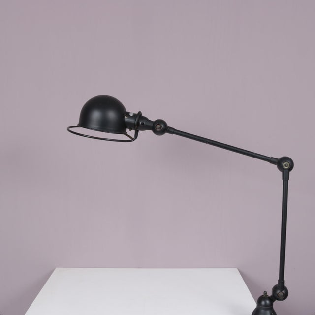 Vintage French Table Clamp Lamp in Black Metal, 1950s For Sale - Image 4 of 17