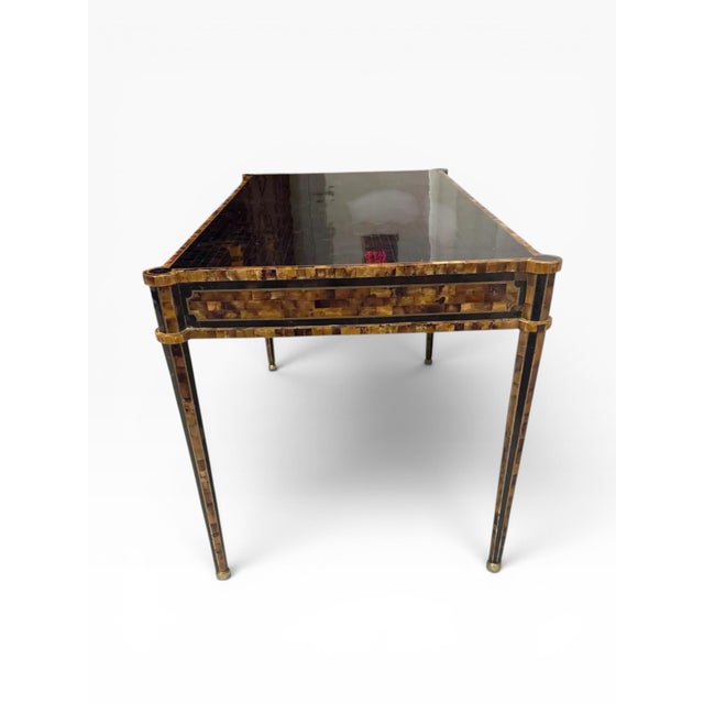 1980s 1980s Maitland-Smith Faux Tortoiseshell Writing Desk For Sale - Image 5 of 12
