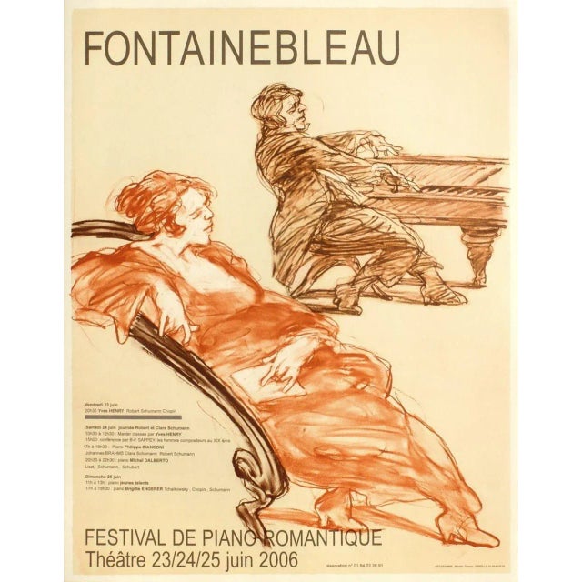 2006 Claude Weisbuch Romantic Piano Festival Lithograph Poster For Sale