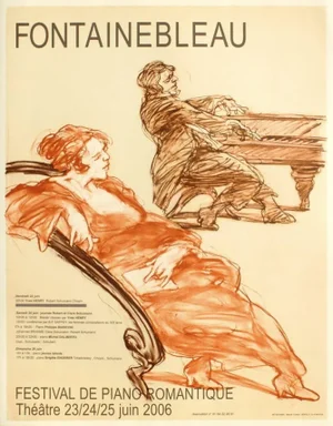 2006 Claude Weisbuch Romantic Piano Festival Lithograph Poster