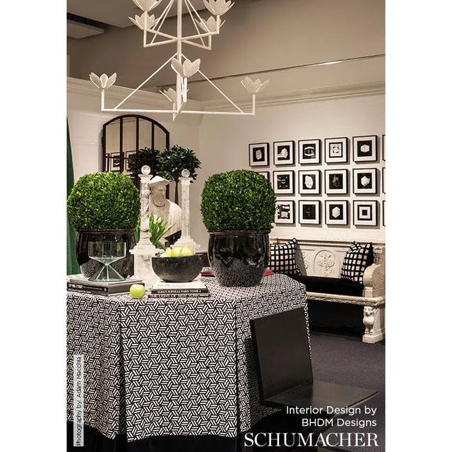 Abstract Sample- Schumacher X Miles Redd Tumbling Blocks Fabric in Black For Sale - Image 3 of 3